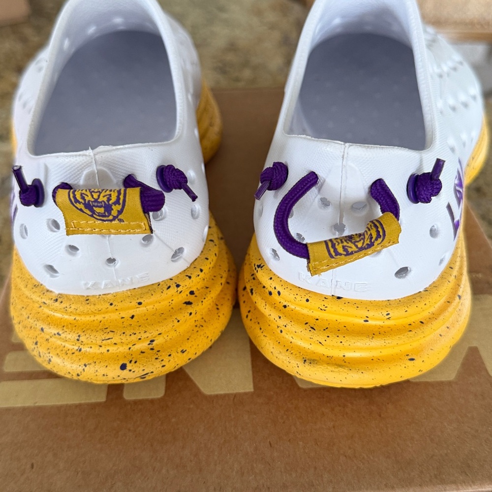 REVIVE New W/O tags 
LSU White and Yellow Slip-On Shoes. - Picture 5 of 8